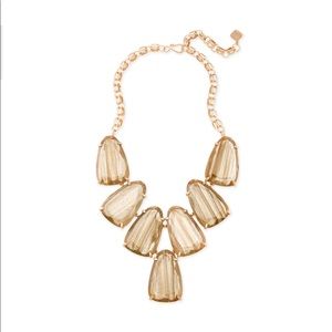 Harlow Statement Necklace in Gold Dusted Glass